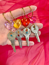 Assorted key to my heart earring