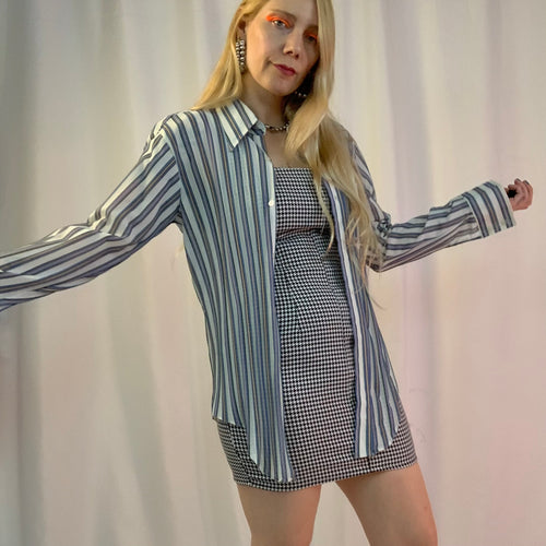 70’s striped button down