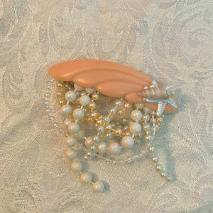 Seashell pearl barrette
