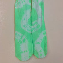 Acid green tie dye tights