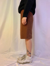 Plaid pleated + belted skirt