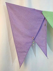 SJ X COC earring triangle scarf- lilac