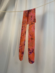 Sunset tie dye tights