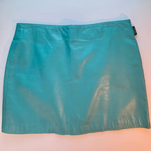 Versace leather mini skirt