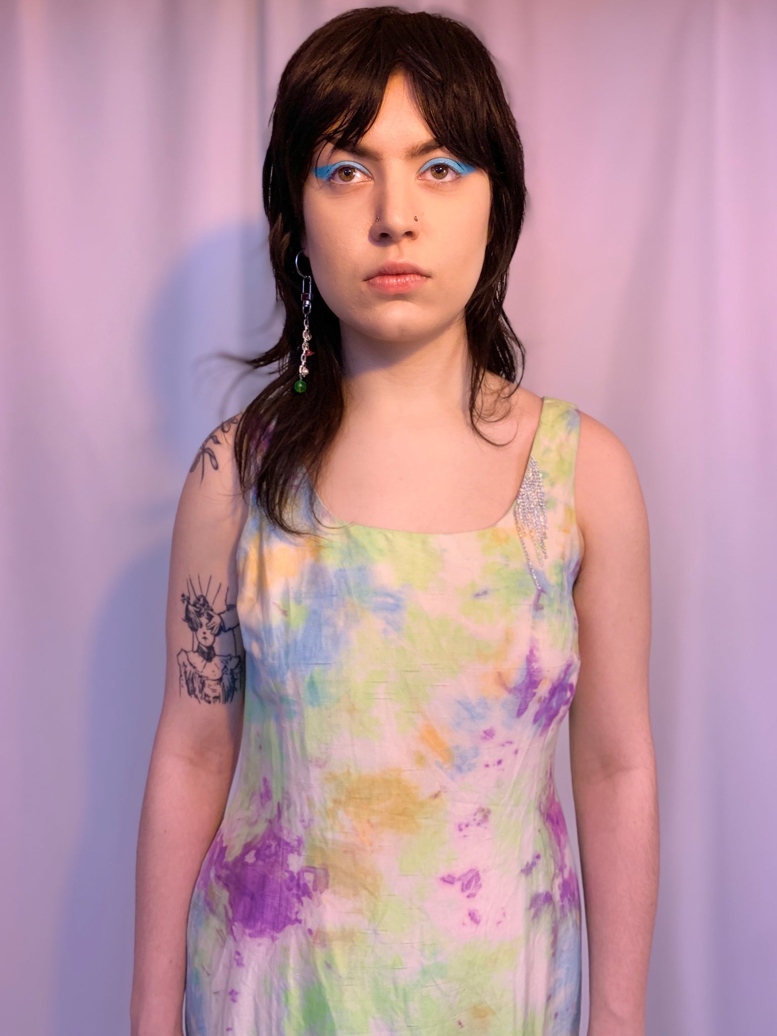 Rhinestone silk tie dye dress – Shop Journal Vintage