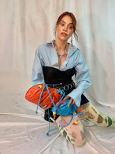 Big drawstring persimmon pouch