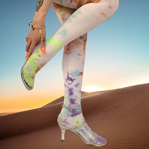 Recycled Rit cloud print tights