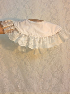 Handmade white lace collar