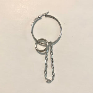 Loop chain hoop earring