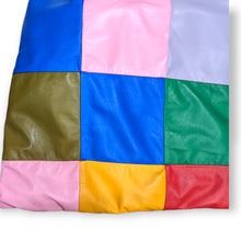 Scrap lambskin drawstring tote
