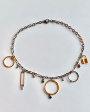 Mixed metal luxe hardware necklace