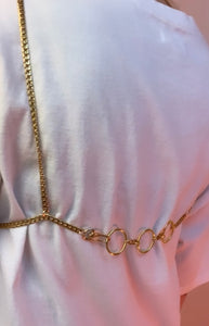 Custom gold chain bra top