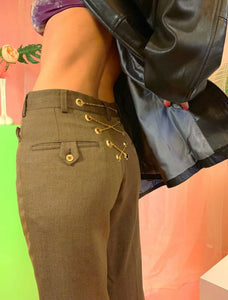 Custom chain corset back pants