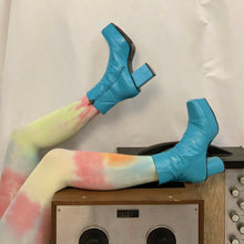 Recycled watercolor rainbow drip tights