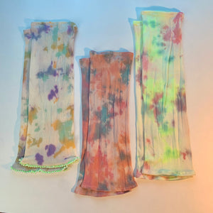 Tie dye limb warmers