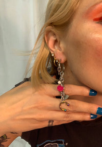 Pierced shell single earring