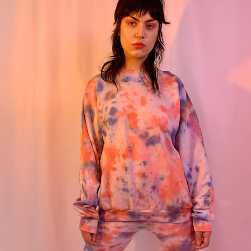 Sudadera tie-dye rosa