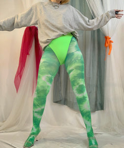 Recycled Slime tie dye tights