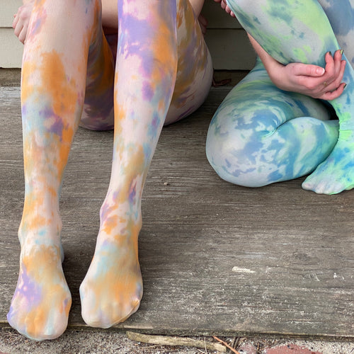 Medias con efecto tie-dye de unicornio