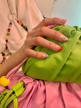 Mini drawstring lime pouch