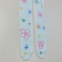 Hand drawn daisy tights