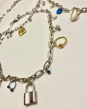 Pierced lock & shell necklace