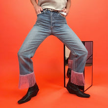 Custom upcycled fringe jeans <3
