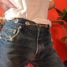 Custom chain belt jeans